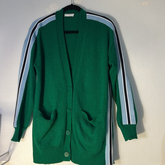 🌷Sandro Contrast Stripe Cardigan Oversized size 1 - Picture 4 of 8